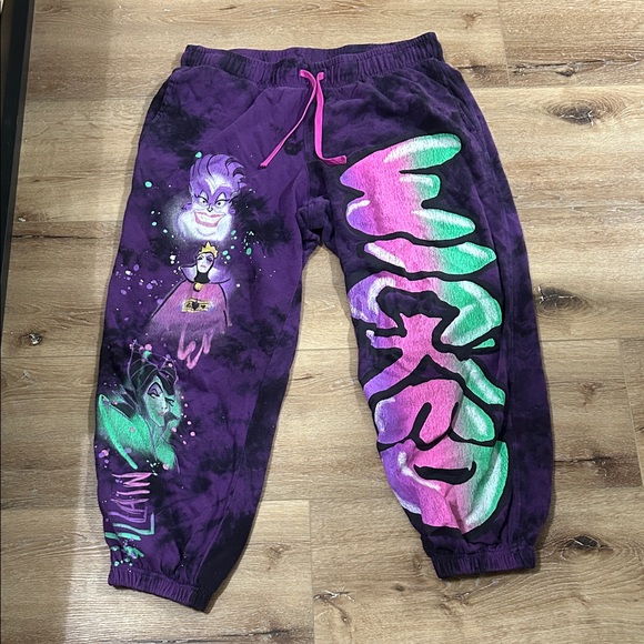 Disney Pants - Disney Villains Purple Joggers with Evil Queens